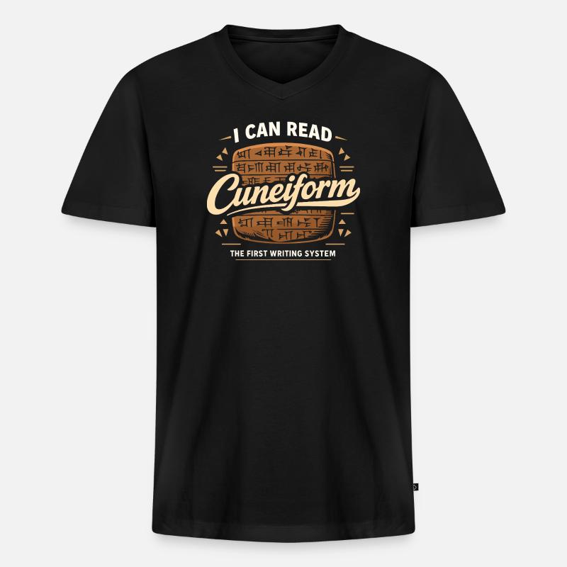 Altes Mesopotamien, Sumerisches - Männer Premium Bio T-Shirt mit V-Ausschnitt - Schwarz