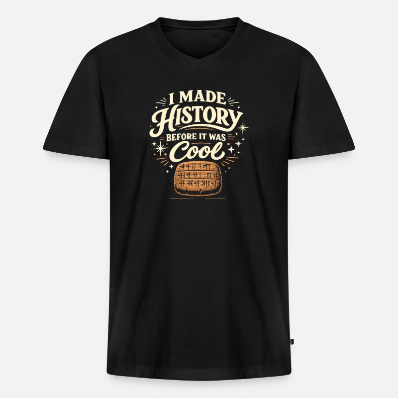 Altes Mesopotamien, Sumerisches - Männer Premium Bio T-Shirt mit V-Ausschnitt - Schwarz