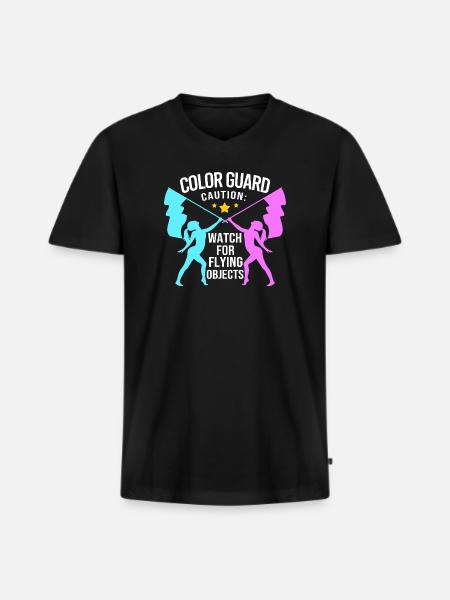 Carnaval Drapeau Carnaval agitant des drapeaux - T-shirt encolure en V Premium bio Homme - noir
