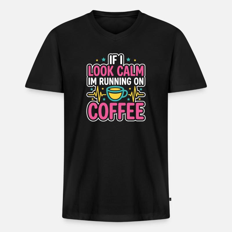 Nachtschicht-krankenschwester, Müde - Männer Premium Bio T-Shirt mit V-Ausschnitt - Schwarz