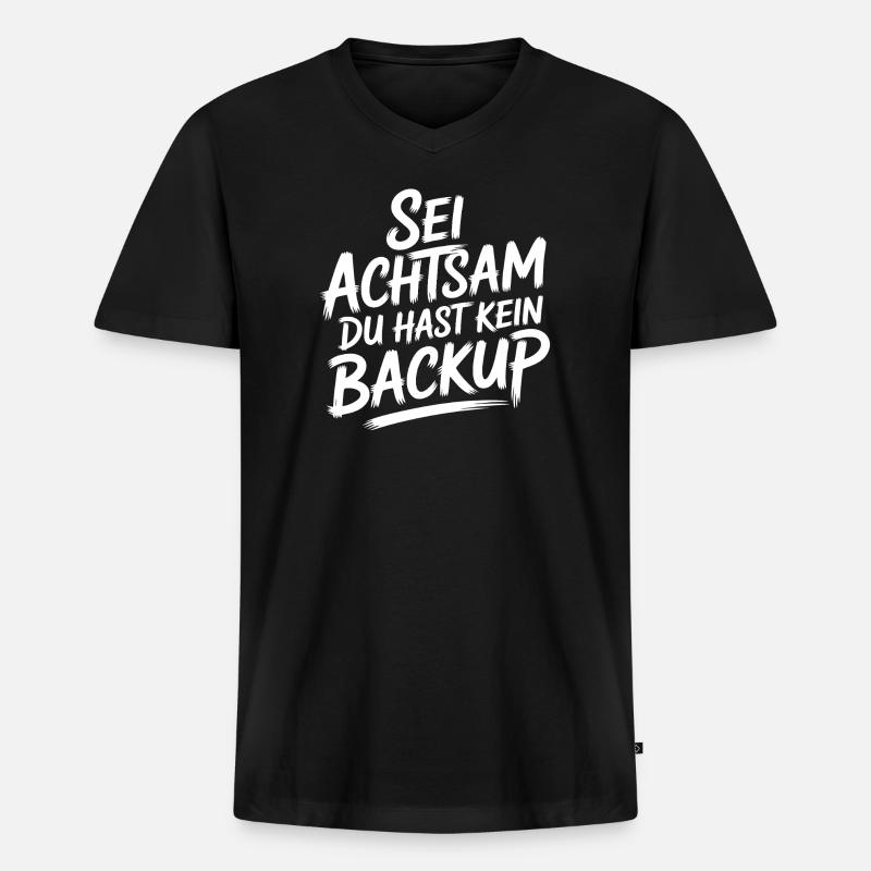 Motiv Achtsamkeit - Männer Premium Bio T-Shirt mit V-Ausschnitt - Schwarz