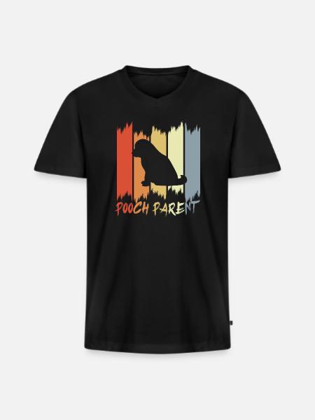 Hundebesitzer - Männer Premium Bio T-Shirt mit V-Ausschnitt - Schwarz