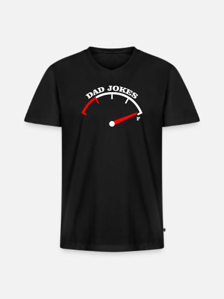 Dad Jokes Meter Tee Design - Men's Premium Organic T-shirt with V-neck - black