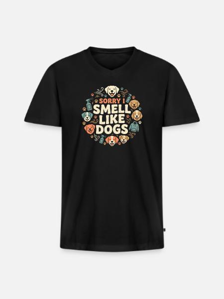 Zwingertechniker, Zwingerassistent, Tierpflege - Männer Premium Bio T-Shirt mit V-Ausschnitt - Schwarz