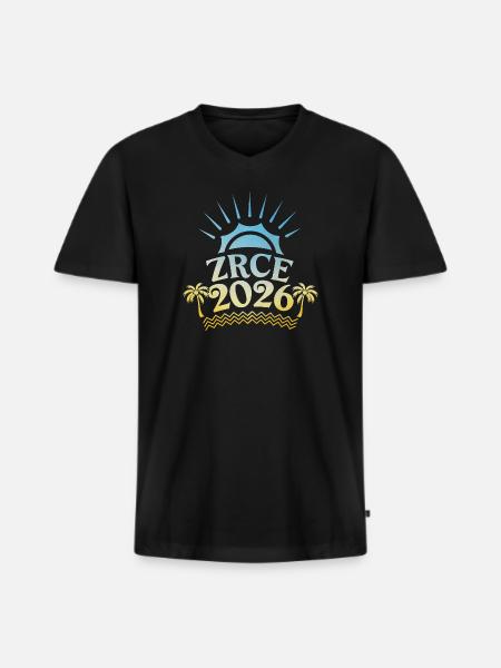 Zrce Party 2026 Bunt - Männer Premium Bio T-Shirt mit V-Ausschnitt - Schwarz