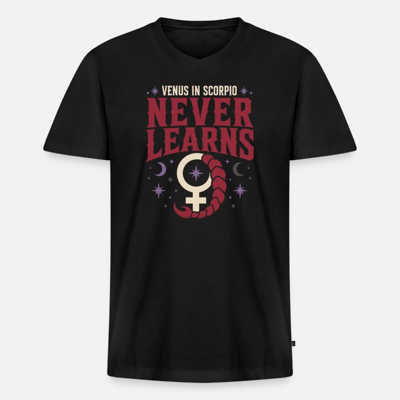 Venus-zeichen Venus-astrologie - Männer Premium Bio T-Shirt mit V-Ausschnitt - Schwarz