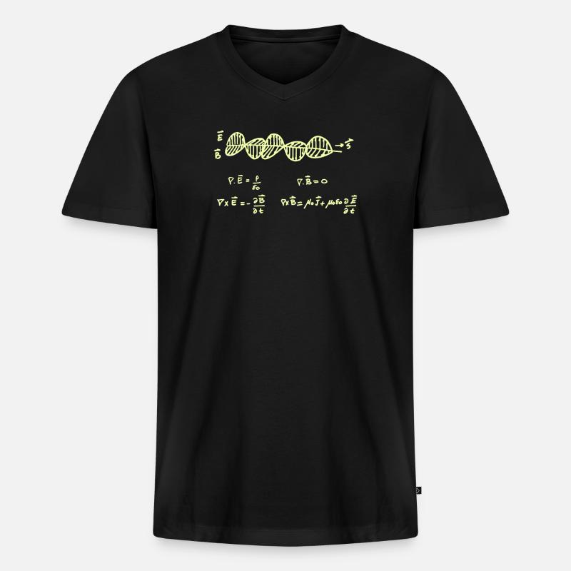 Maxwells Gleichungen - Männer Premium Bio T-Shirt mit V-Ausschnitt - Schwarz