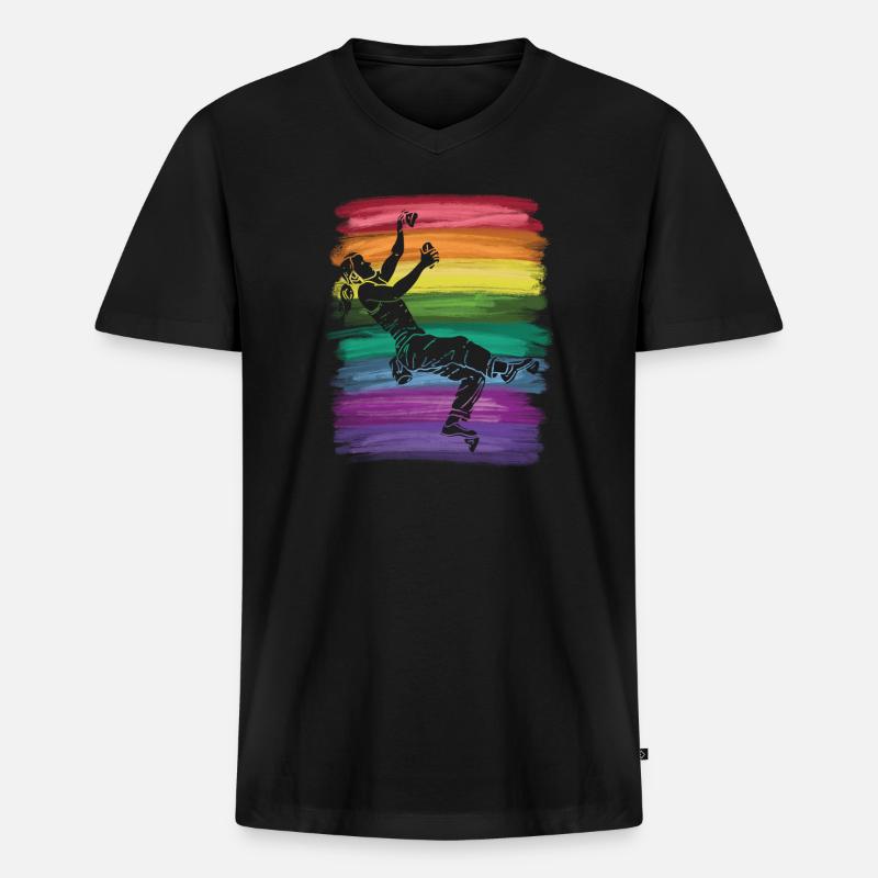 Boulderer Boulder Bouldern - Männer Premium Bio T-Shirt mit V-Ausschnitt - Schwarz