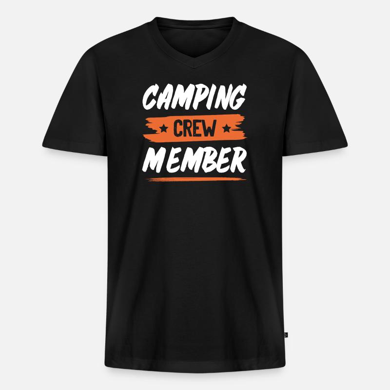 Chess Crew - Männer Premium Bio T-Shirt mit V-Ausschnitt - Schwarz