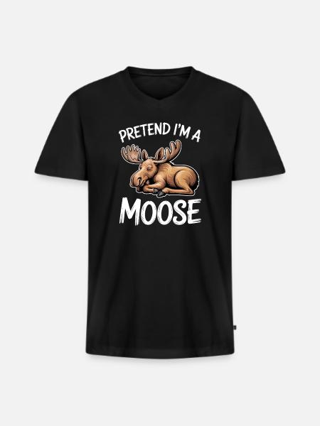 Elch Sprüche Elche Lustiges Elch Geschenk - Männer Premium Bio T-Shirt mit V-Ausschnitt - Schwarz