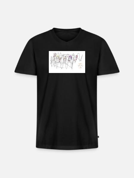 Acrock - Men's Premium Organic T-shirt with V-neck - black