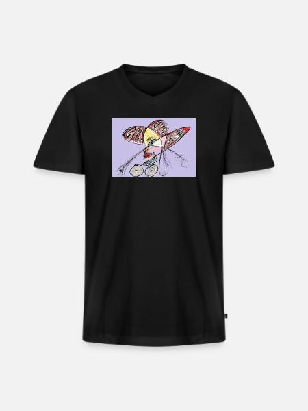 Der High-Fashion-Bürger - Männer Premium Bio T-Shirt mit V-Ausschnitt - Schwarz