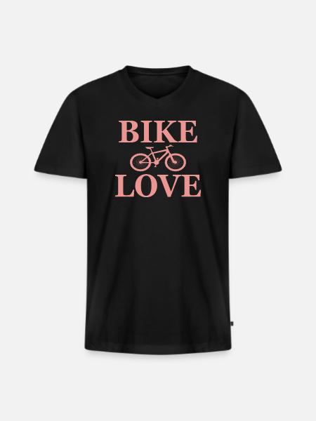 Vélo Vélo : Adore dire - T-shirt encolure en V Premium bio Homme - noir