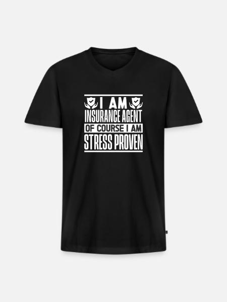 Insurance Agent Costume Stress Proven Medicare - Men's Premium Organic T-shirt with V-neck - black