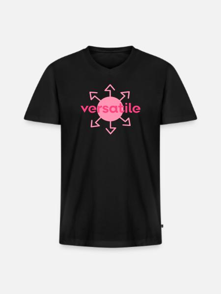 vielseitig - Männer Premium Bio T-Shirt mit V-Ausschnitt - Schwarz