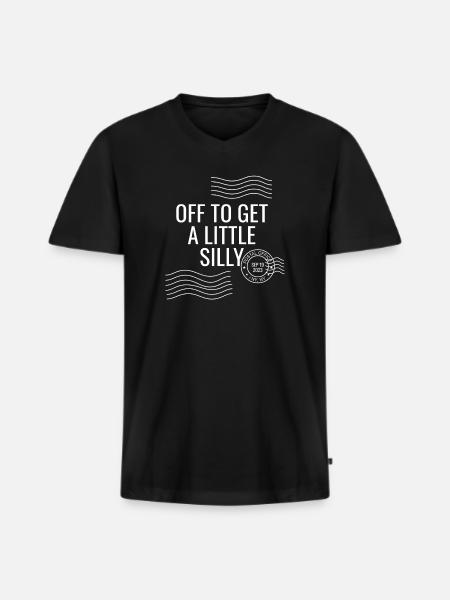 Off To Get A Little Silly - Men's Premium Organic T-shirt with V-neck - black