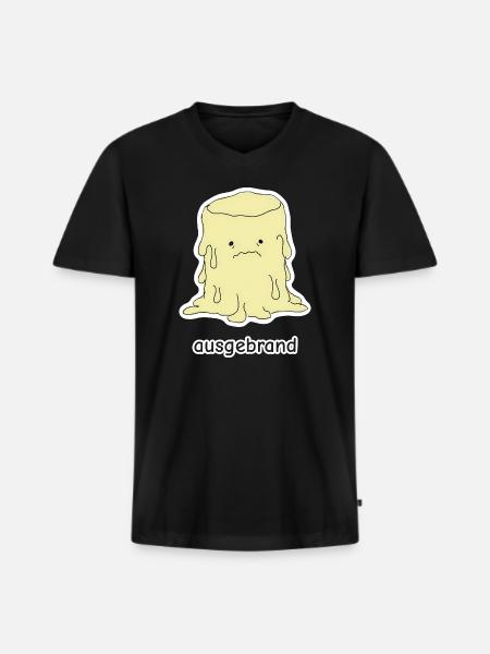 ausgebrand – Kerze Meme - Männer Premium Bio T-Shirt mit V-Ausschnitt - Schwarz