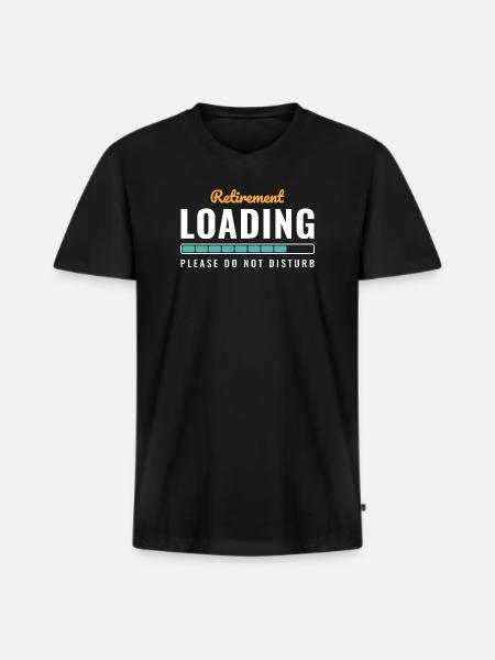 Ruhestand laden Bitte nicht stören - Männer Premium Bio T-Shirt mit V-Ausschnitt - Schwarz