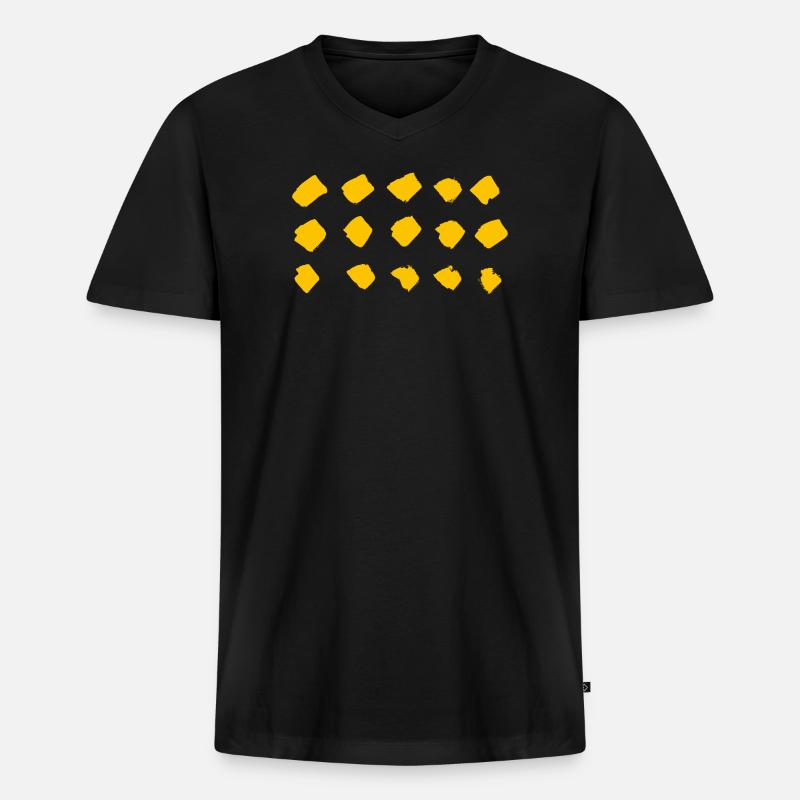 Muster - Männer Premium Bio T-Shirt mit V-Ausschnitt - Schwarz