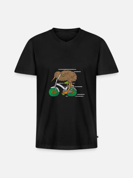 Kiwi Fruits Pacific - Men's Premium Organic T-shirt with V-neck - black