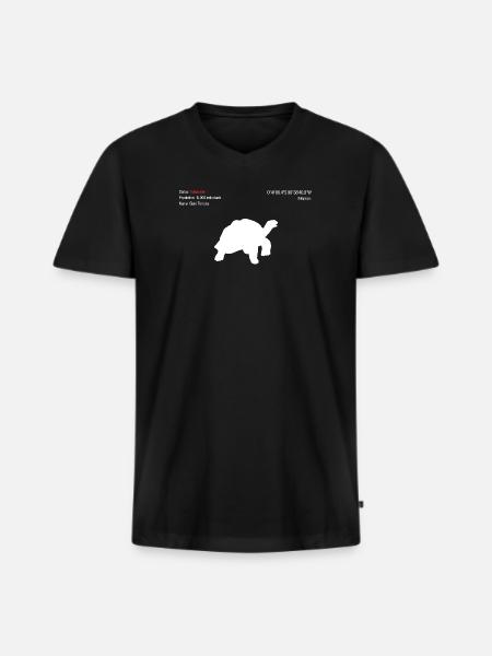 Riesenschildkröte - Männer Premium Bio T-Shirt mit V-Ausschnitt - Schwarz