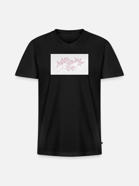 Hand of the Protector - Men's Premium Organic T-shirt with V-neck - black