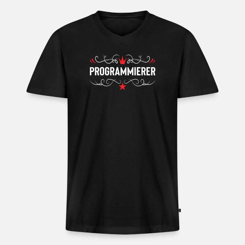 Psychiater Beruf - Männer Premium Bio T-Shirt mit V-Ausschnitt - Schwarz