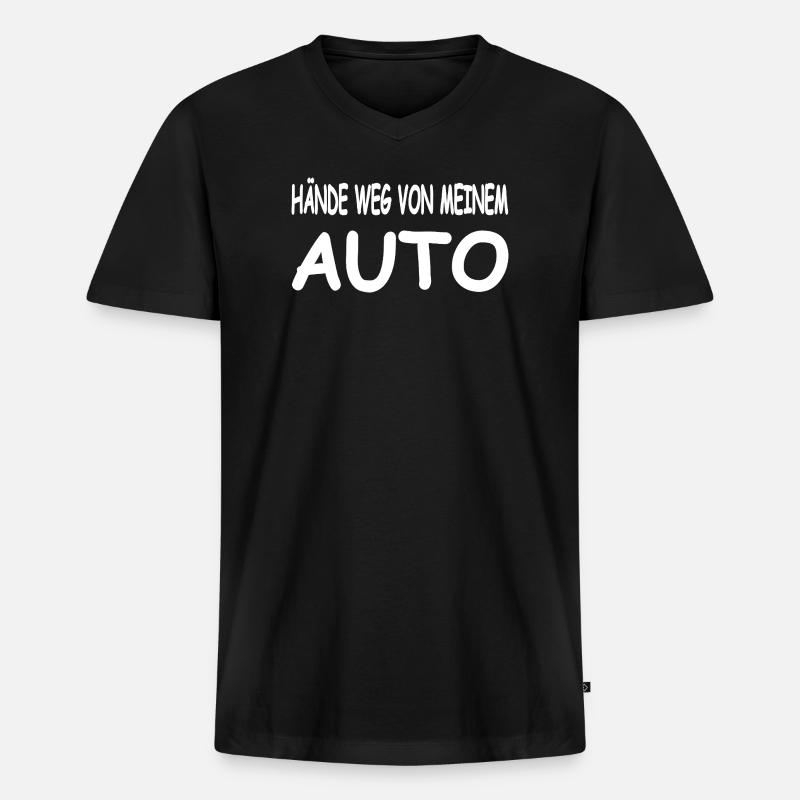 Auto - Männer Premium Bio T-Shirt mit V-Ausschnitt - Schwarz