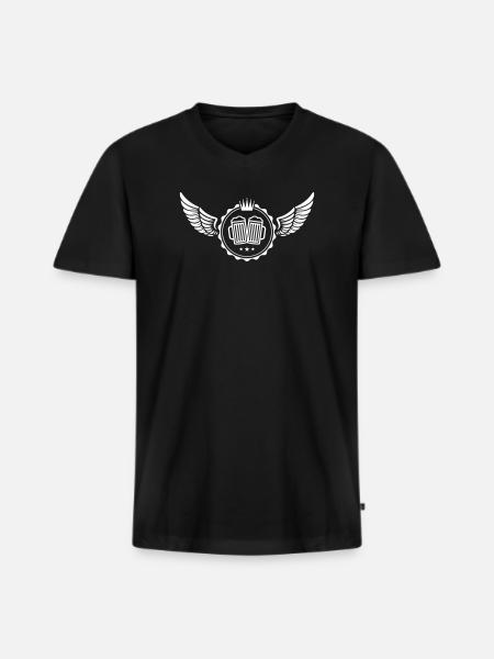 Beer Wing Emblem - Men's Premium Organic T-shirt with V-neck - black