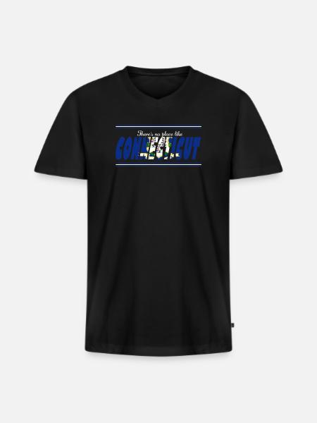 Connecticut Pride Blue Flag - Men's Premium Organic T-shirt with V-neck - black