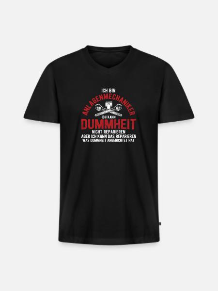 Anlagenmechaniker Geschenkidee - Männer Premium Bio T-Shirt mit V-Ausschnitt - Schwarz