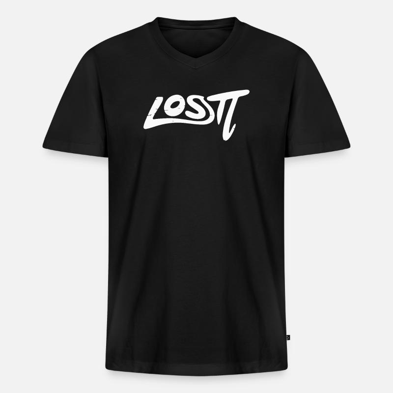 Verlorenes Graffiti-Wortzeichen - Männer Premium Bio T-Shirt mit V-Ausschnitt - Schwarz