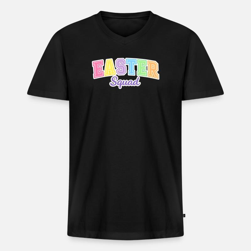 Easter Squad Egg Hunt - Männer Premium Bio T-Shirt mit V-Ausschnitt - Schwarz