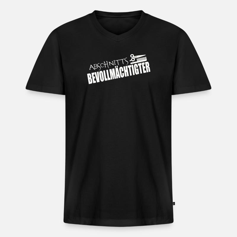 ABSCHNITTSBEVOLLMÄCHTIGTER - Männer Premium Bio T-Shirt mit V-Ausschnitt - Schwarz