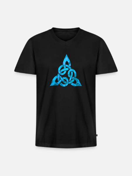Celtic Knot - Men's Premium Organic T-shirt with V-neck - black
