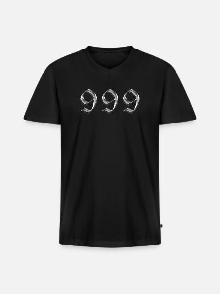 Angel Number 999 Releases - Men's Premium Organic T-shirt with V-neck - black