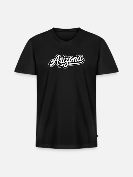 Arizona - Souvenir USA State Design - Men's Premium Organic T-shirt with V-neck - black