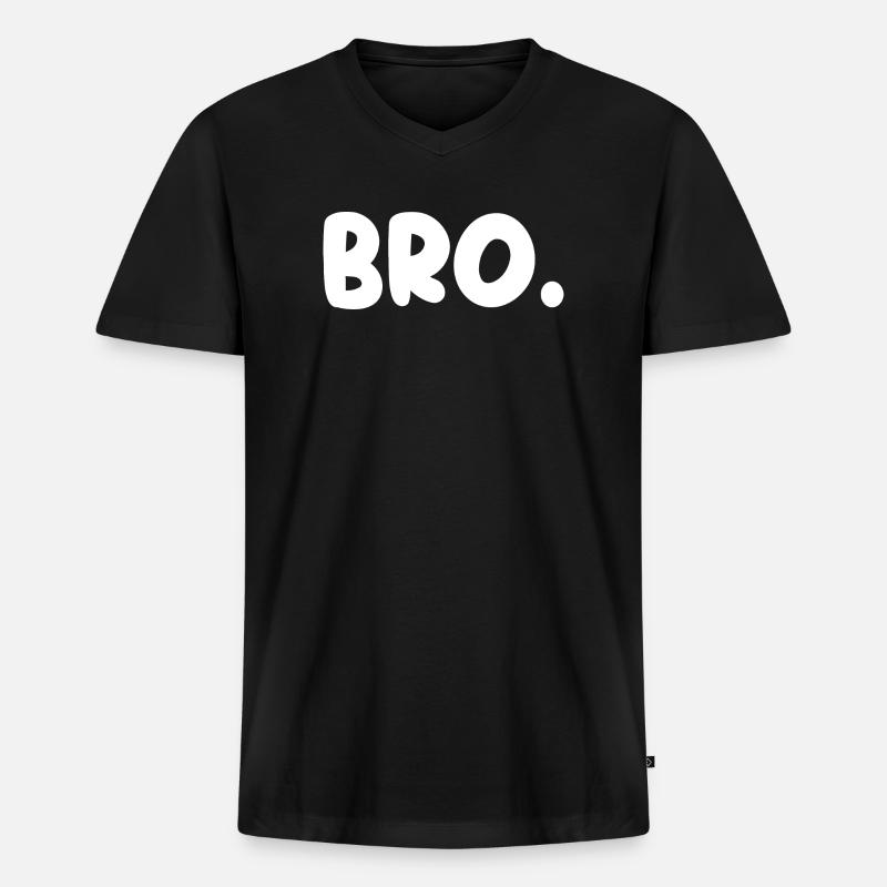 Bruder! - Männer Premium Bio T-Shirt mit V-Ausschnitt - Schwarz