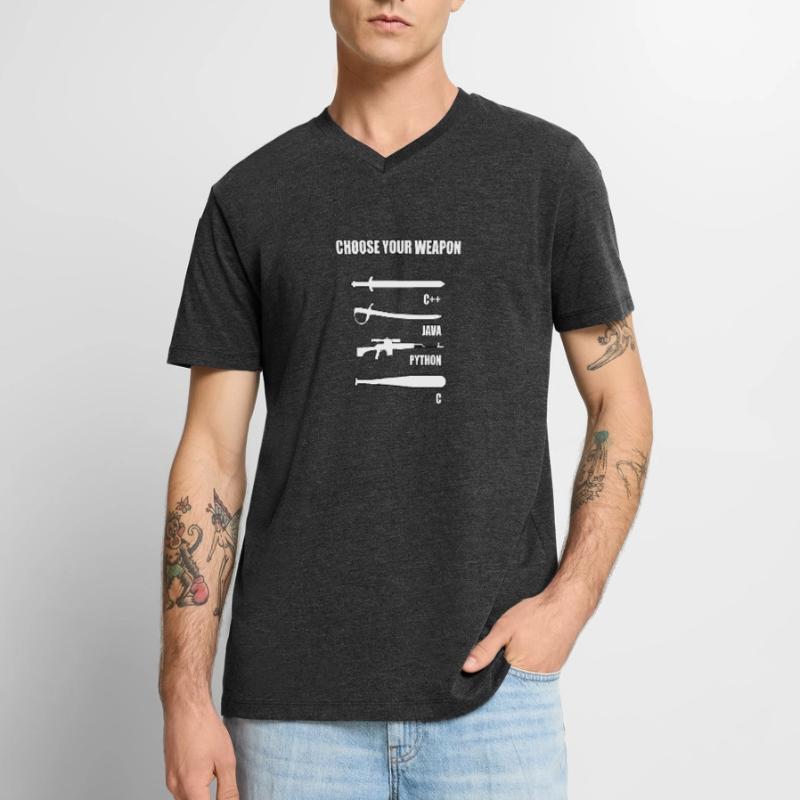 Funny developer IT theme for computer scientist Men's Premium Organic T-shirt with V-neck