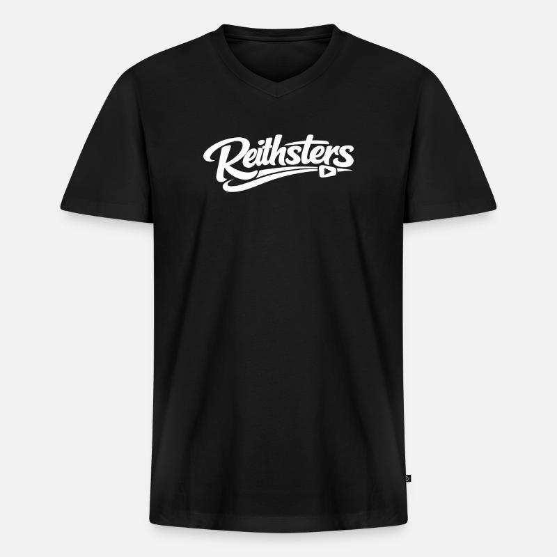 Reithsters Merchandise - Männer Premium Bio T-Shirt mit V-Ausschnitt - Schwarz