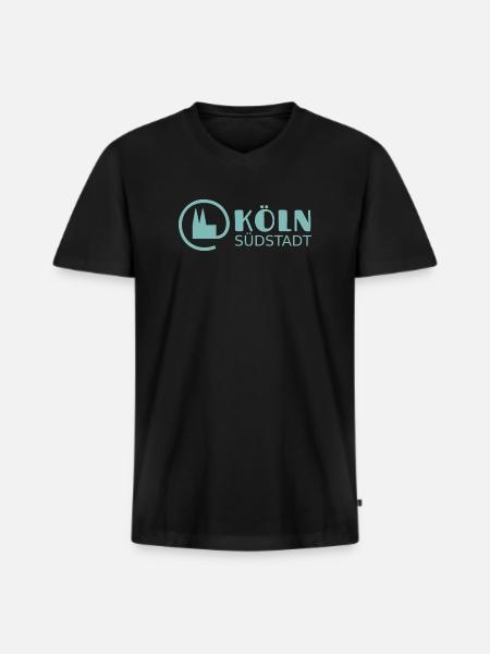 Köln Südstadt - Männer Premium Bio T-Shirt mit V-Ausschnitt - Schwarz