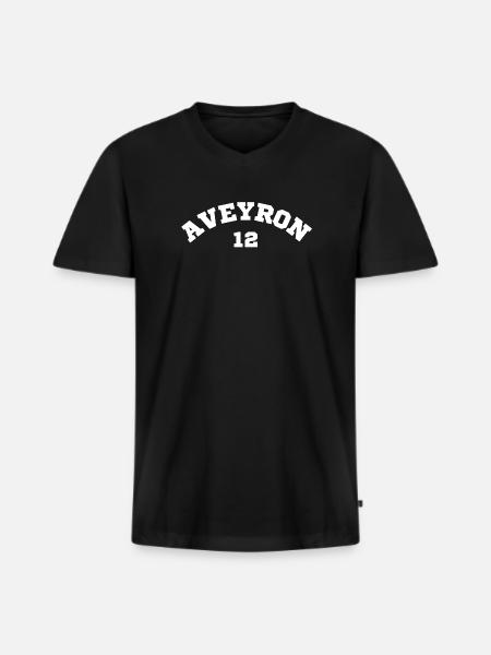 Aveyron 12 T-Shirt Humour Gift - Men's Premium Organic T-shirt with V-neck - black
