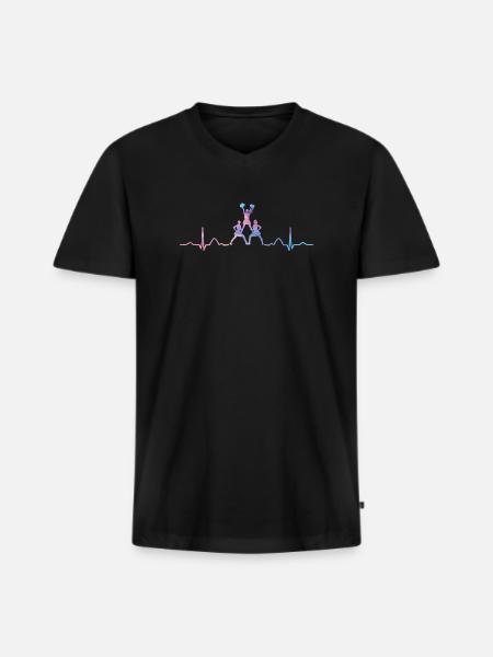 Cheerleader Cheer Mom Cheerleading - Men's Premium Organic T-shirt with V-neck - black