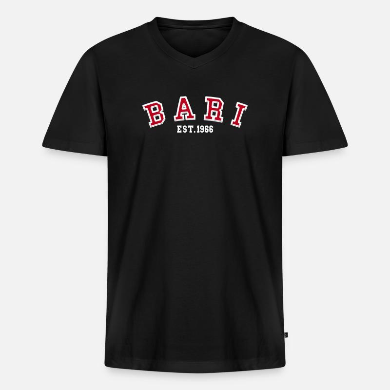 Bari Est 1966 - Männer Premium Bio T-Shirt mit V-Ausschnitt - Schwarz