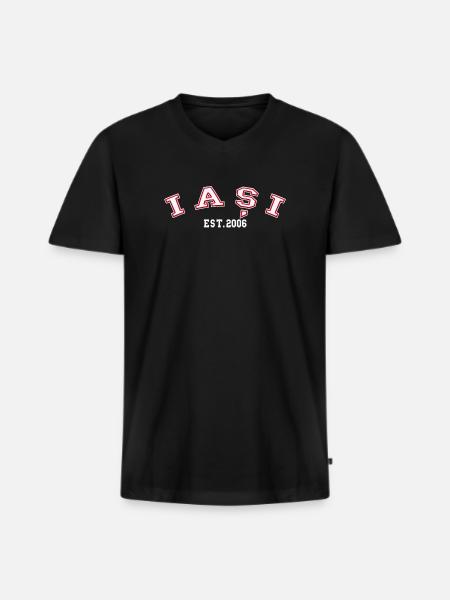 Iași Est. 2006 - Men's Premium Organic T-shirt with V-neck - black