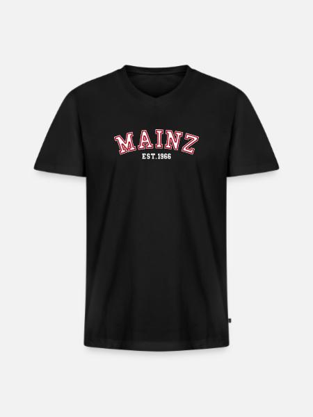 Mayence Fondée en 1966 - T-shirt encolure en V Premium bio Homme - noir