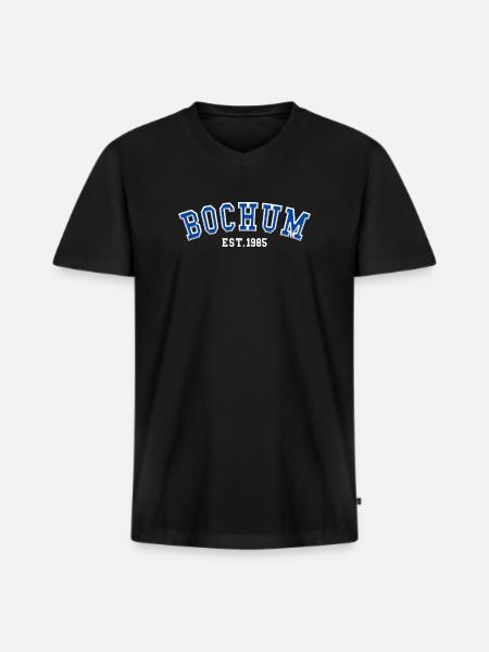Bochum Est. 1985 - Männer Premium Bio T-Shirt mit V-Ausschnitt - Schwarz