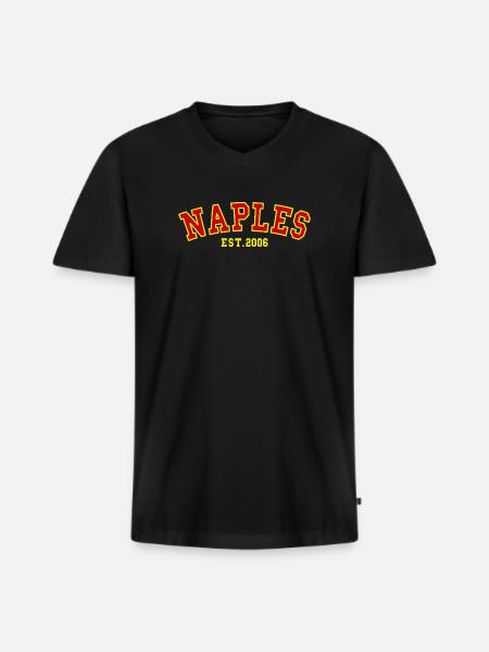 Naples Est. 2006 - Men's Premium Organic T-shirt with V-neck - black