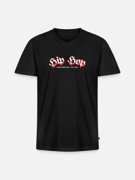 Hip-Hop-Underground-Kultur-Tee - Männer Premium Bio T-Shirt mit V-Ausschnitt - Schwarz