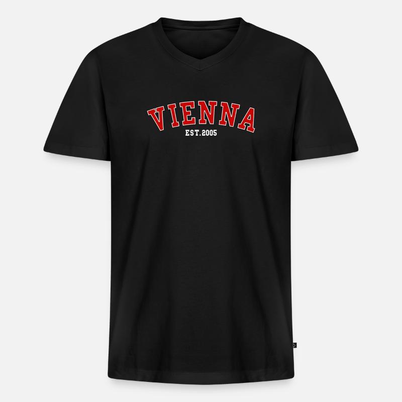Vienna_Est_2005 - Männer Premium Bio T-Shirt mit V-Ausschnitt - Schwarz
